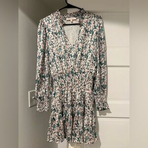 Chic Long Sleeve Floral Dres